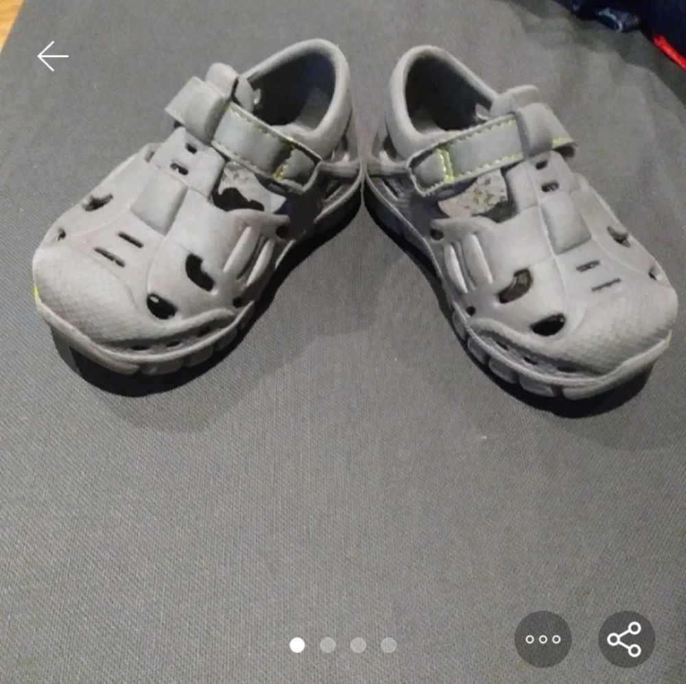 Grey and Green Toddler Stride Rite Shoes